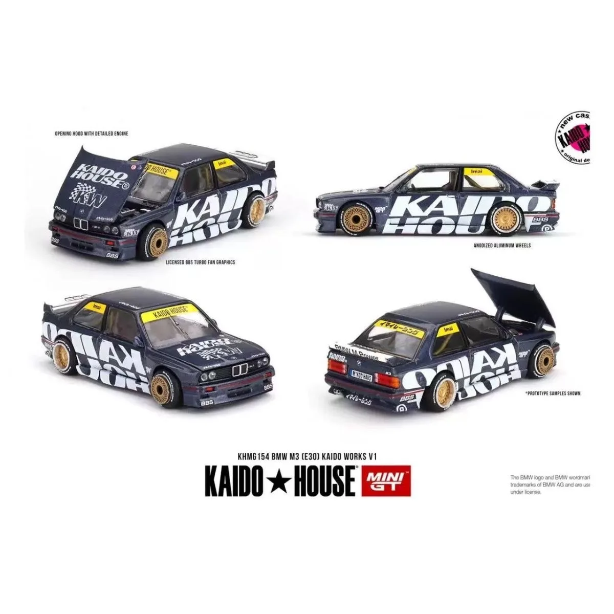 

KaidoHouse+MINIGT 1:64 M Power E30 M3 alloy model