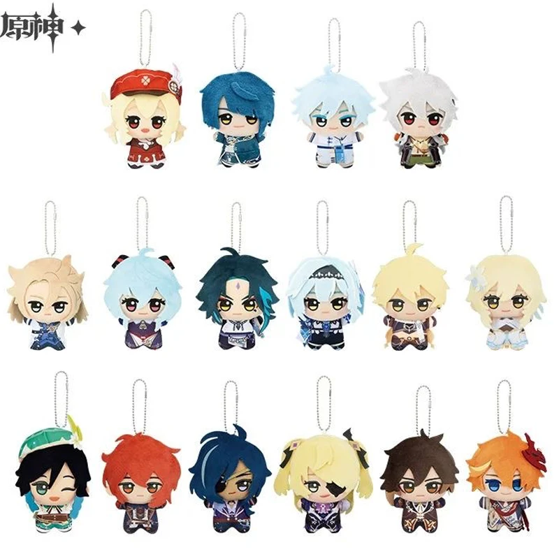 

Genshin Impact Plush Pendant Toys Soft Stuffed Keychain Doll Morax Zhong Li Xiao Hu Tao Ayato Game Figure Peluche Kids Gift 10cm
