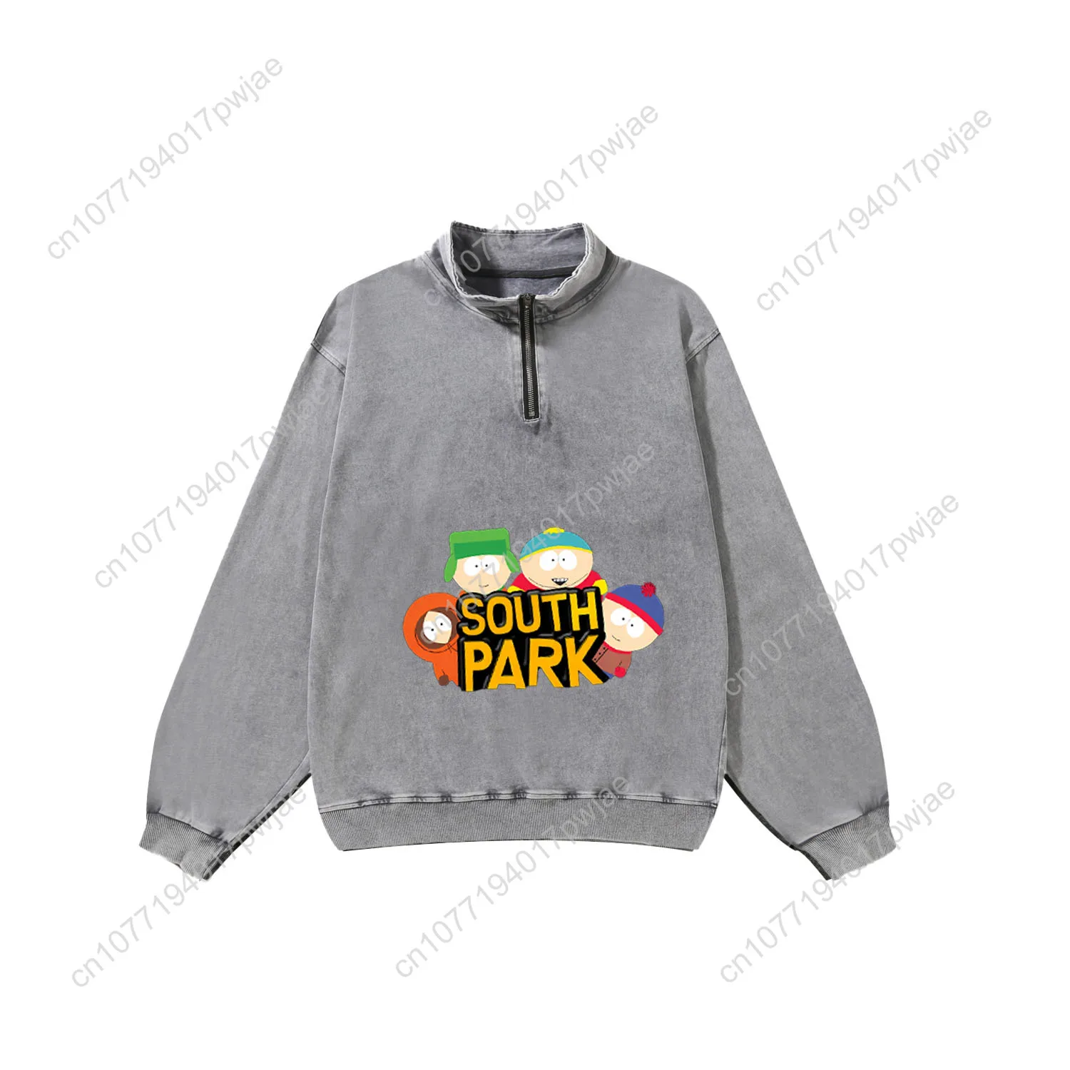 South Park Animation Comedy Custom Retro Sweatshirt Mans Womans Half Zipper Vintage Sweat Shirt Photo Custom Made Tops