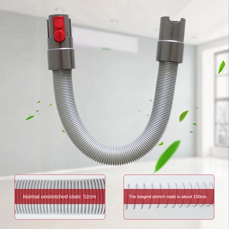 Manguera de extensión Flexible y bloqueo de gatillo Compatible con Dyson V7, V8, V10, V11, V15, piezas de aspiradora, Rojo