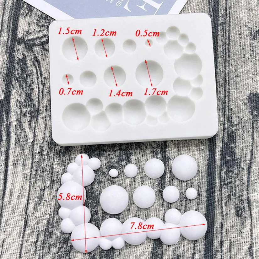 Perle Kreis Silikon Sugar Mold Harz Werkzeuge Cupcake Backform Fondant Kuchen Dekorieren Werkzeuge – Detail 12