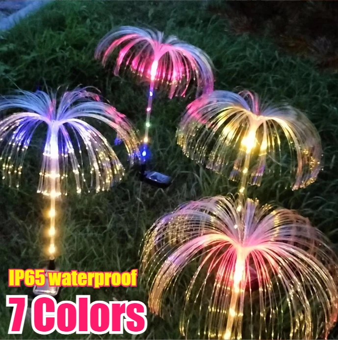 

Outdoor Solar Jellyfish Lawn Lights 7 Color Change Waterproof Garden Decor Patio Yard Light Pathway Decor Party Decoration Lamp