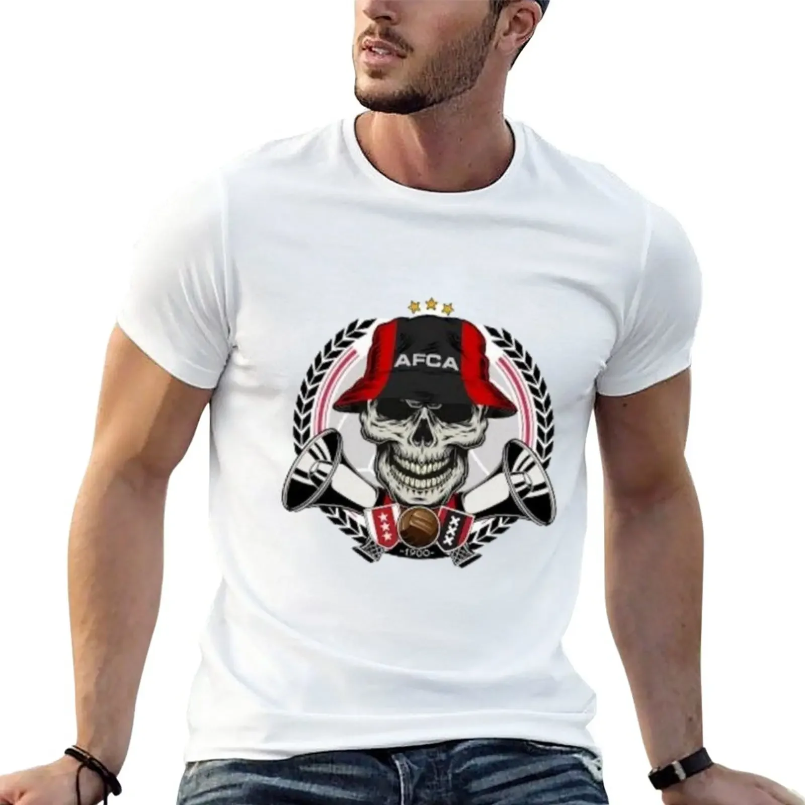 fashion heavyweight Hot Sale vintage Summer Round Collar streetwea Amsterdam Ultras T-Shirt  vintage funny anime men clothings