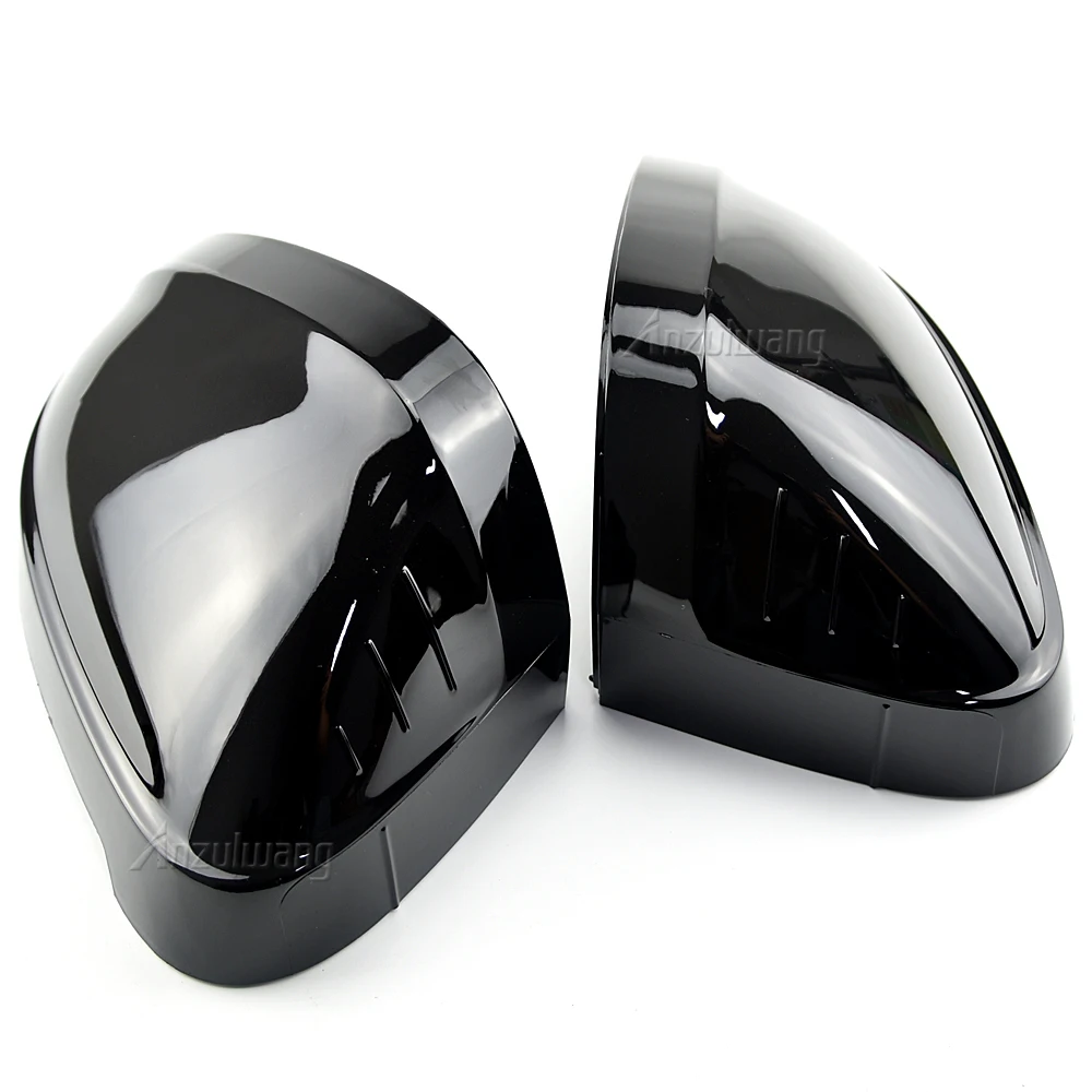 2X ABS Rearview Mirror Bright black Side Covers Cap For Audi A4 B9 allroad Quattro Sline A5 S5 RS5 Sportback Coupe Cabrio