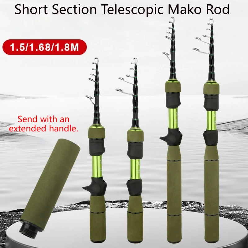 

Карбоновая телескопическая удочка Tenkara, удочка для литья наживки или спиннинга, портативное рыболовное снаряжение, доступны три длины