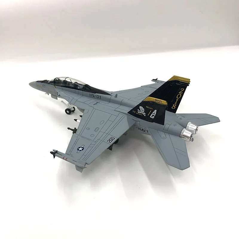 Fighter US Model 1:100 Scale American F-18B With Plane Stand Aircraft Simulation Alloy Model for Collectors And Fans Display