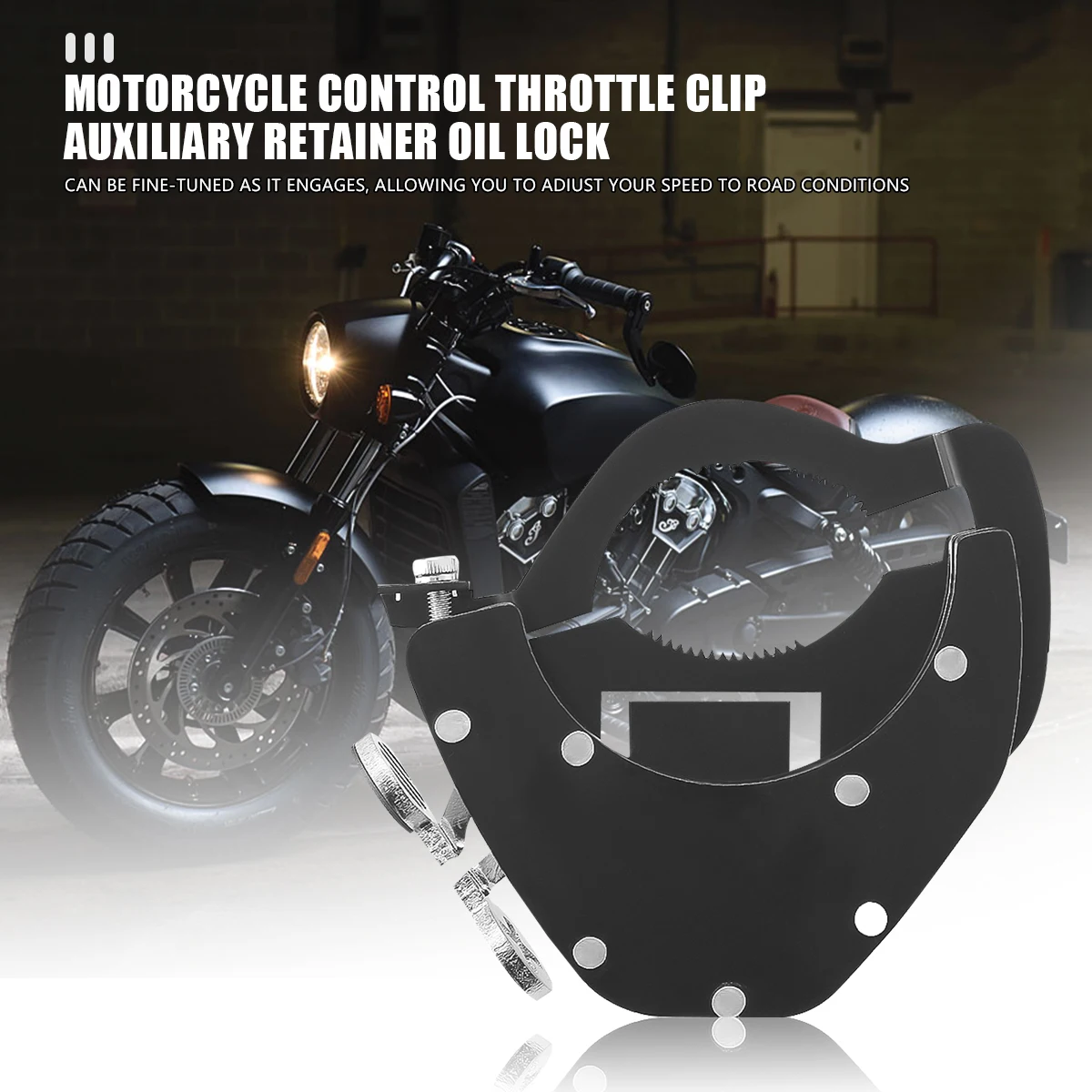 Motorcycle Cruise Control Throttle Lock Stainless Steel Cruise Control Assist, Universal Wrist Grip Handle Bar Accessory