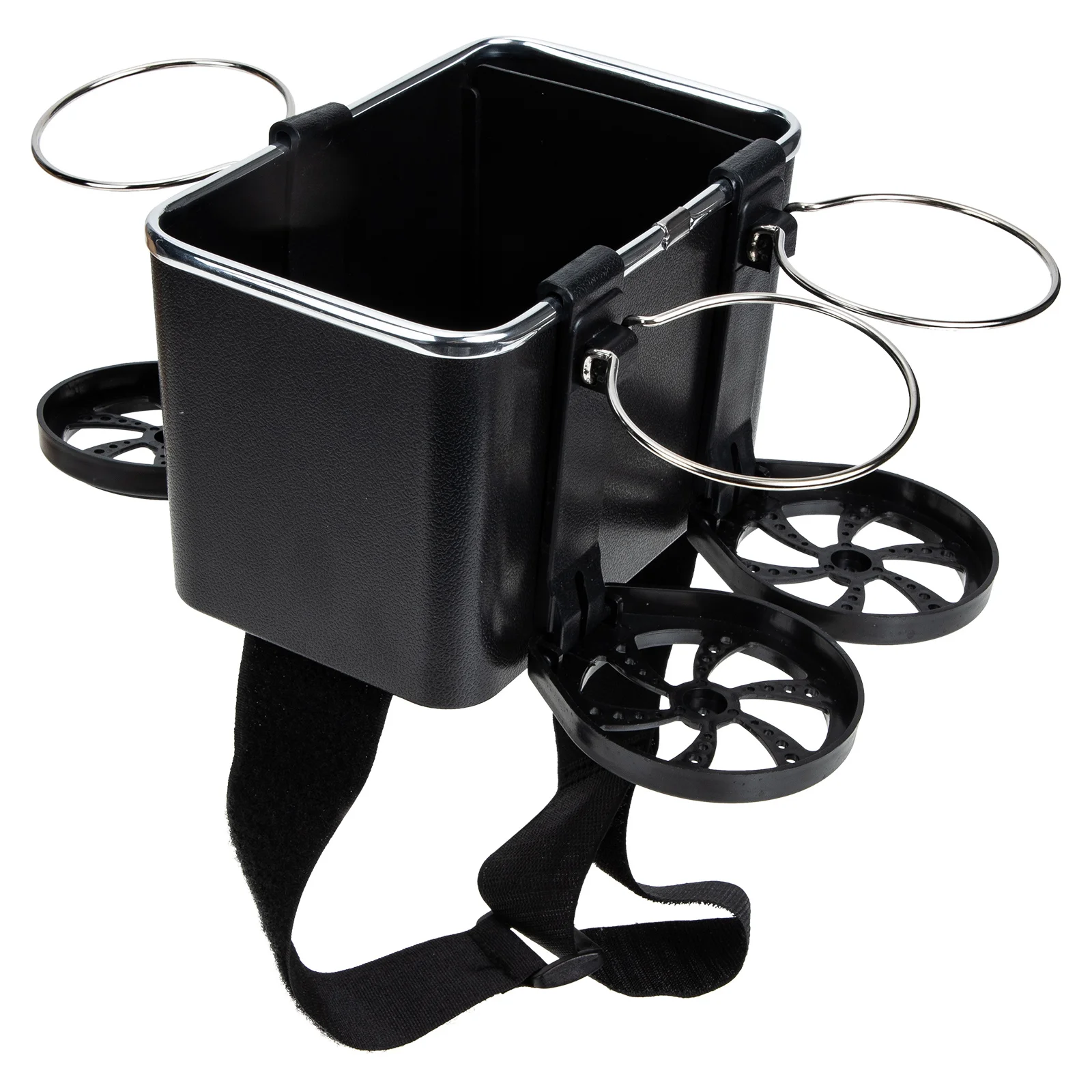 صندوق تخزين مسند ذراع السيارة قابل للتعديل 180 درجة حامل الكأس التقليب سعة كبيرة تصميم بسيط ABS الفولاذ المقاوم للصدأ الأوسط #2