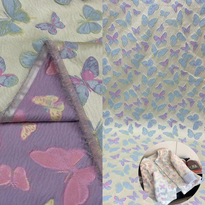 

Парчовая жаккардовая ткань, куртка-бабочка, жилет, дизайн, модная одежда, швейная ткань, оптовая продажа, ткань для по метрам, материал «сделай сам»