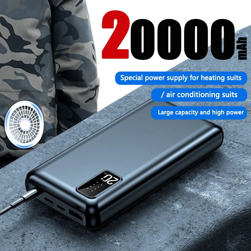 

7.4V DC 50000mAh Power Bank For Air Conditioning & Electric Heating Suits Ultra-High Capacity Fast Charger with DC Output