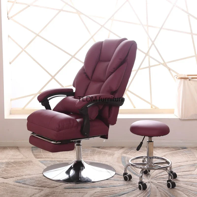 Reclinable Luxury Salon Chair Barbershop Portable Home Leather Salon Chair Leg Protector Silla De Barbero Commercial Furniture