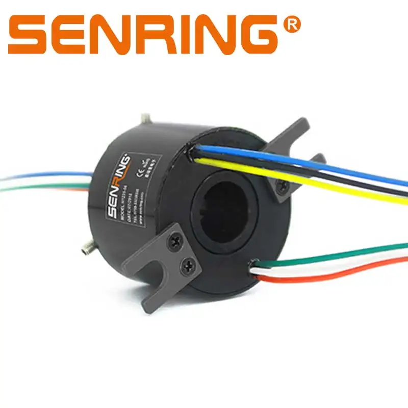 Factory through bore slip ring Bore Size 12-12.7mm with 6/12 Circuits/wires 5A Through Hole Slip ring Length 25mm Sliprings