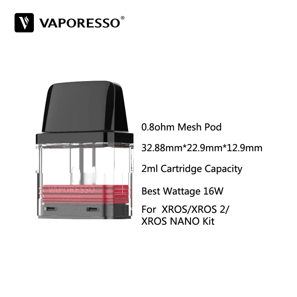 4 pz/lotto originale Vaporesso XROS Pod cartuccia vuota 0.7ohm 0.8ohm 1.0ohm 1.2ohm per XROS/XROS 2/XROS Nano/XROS 3/XROS3 Mini