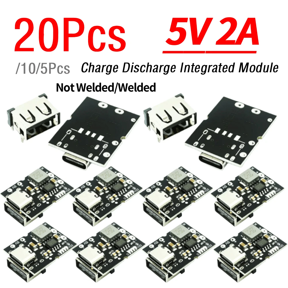 5-20Pcs 5V 2A Lithi…