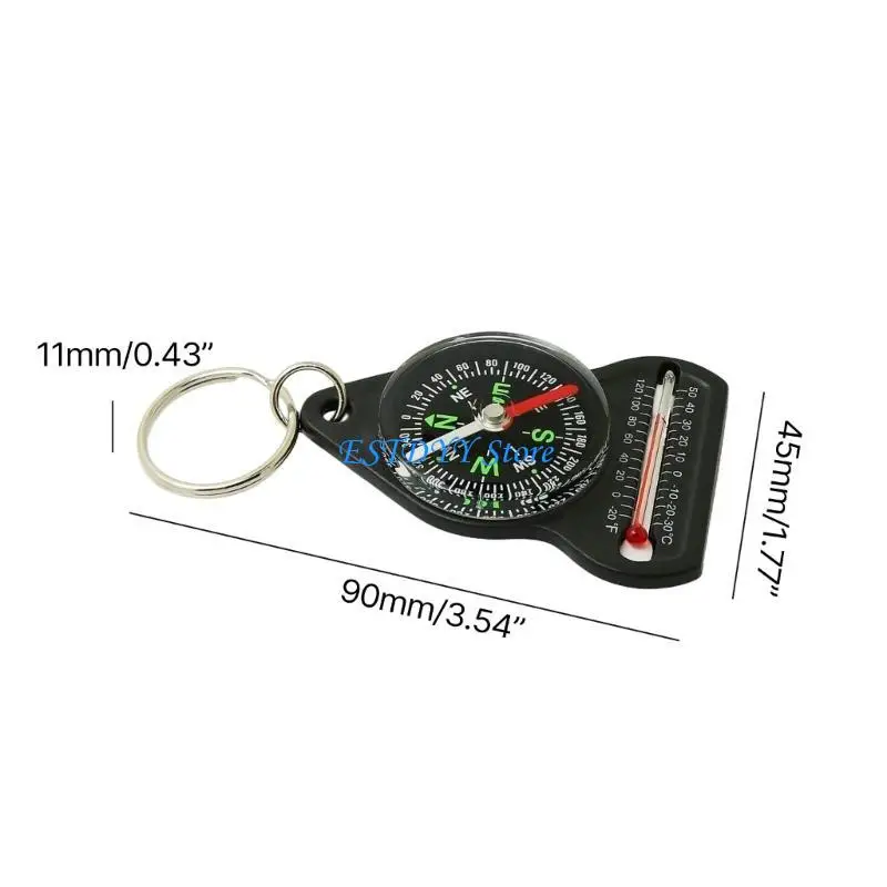 G6DE – porte-clés en plastique Durable, thermomètre compas, mises à jour météorologiques précises, thermomètres pour activités