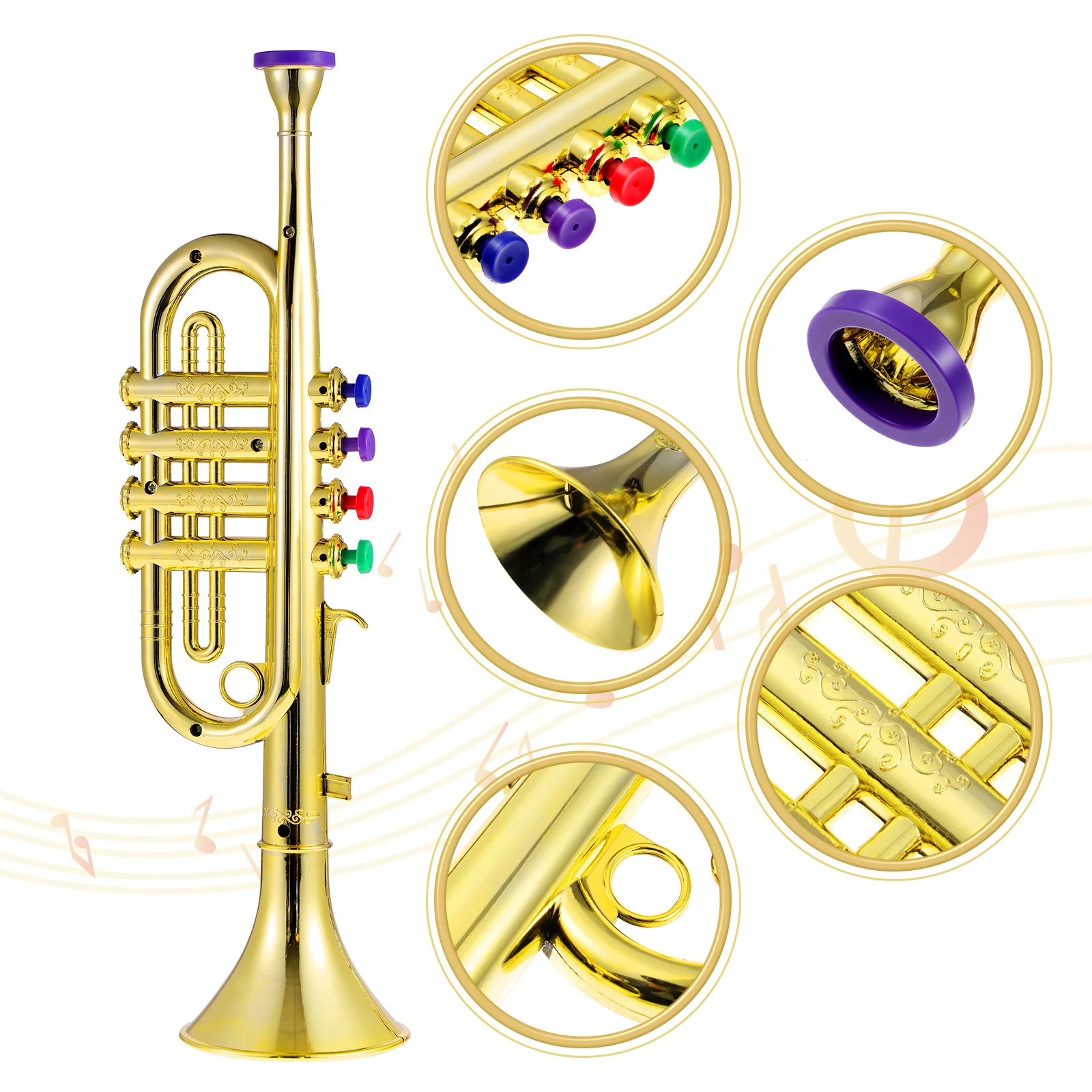 Interesting Kids Trumpet Toy Children Musical Instrument Toy Party Supplies Favors Birthday Gift for Toddlers Teens Pipe New