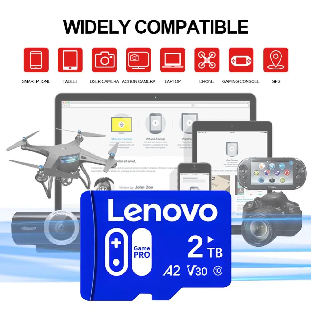 Genuine Lenovo 2tb 1tb Memory Card 128GB 32GB 64GB 256GB SD/TF Flash Card Mini SD Card 64 128GB TF Card For Phone Speakers Robot