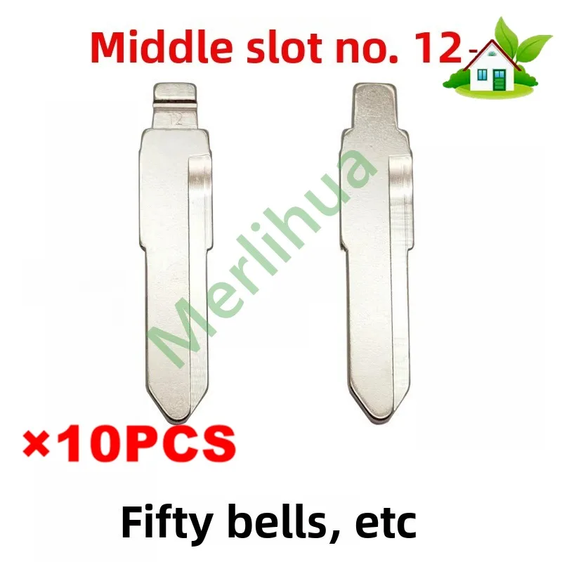 Middle slot No. 12 car key embryo is suitable for Isuzu farmer car Chino modified medium slot key blank replacement head