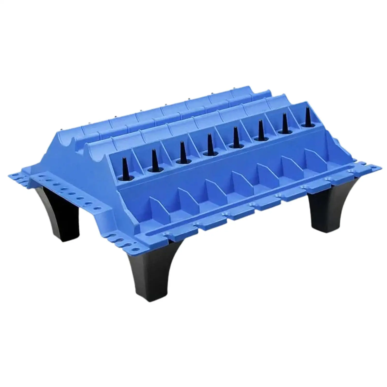 エンジンシリンダーヘッドトレイ、オーガナイザーバルブトレインオーガナイザートレイ、丈夫なグローブ付きブルー、アクセサリーストア車シリンダーヘッドパーツ