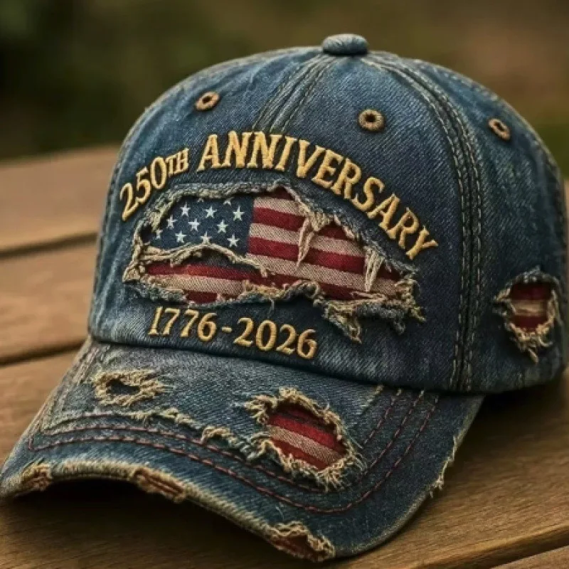 Anniversary Commemorative Baseball Cap, Unisex Vintage Washed Cotton Snapback with  Sun Protection Adjustable Strap