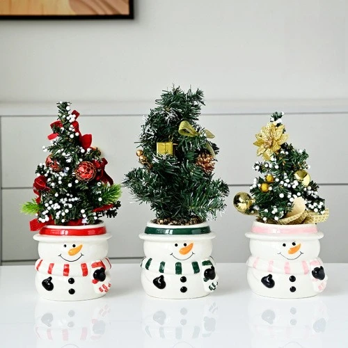 Christmas Flower Pot Creative Ceramic Succulent Planter Holiday Decoration