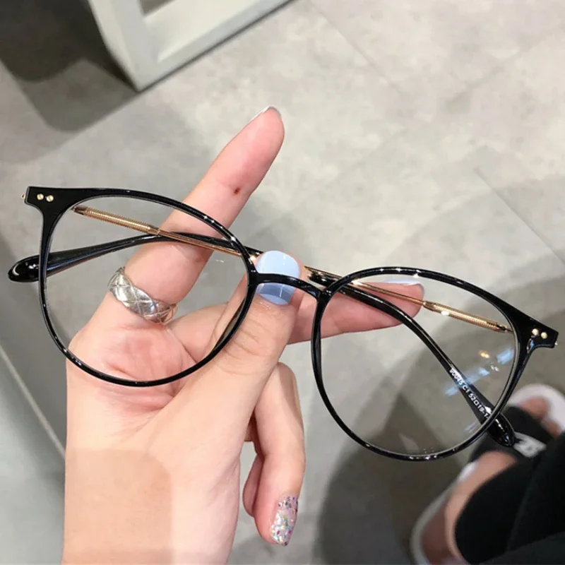 Mode Trendy Runde Rahmen Lesebrille Unisex Weit Sicht Presbyopie Brillen Vintage Blau Licht Blockieren Brillen 0 Bis + 4,0 – Detail 8