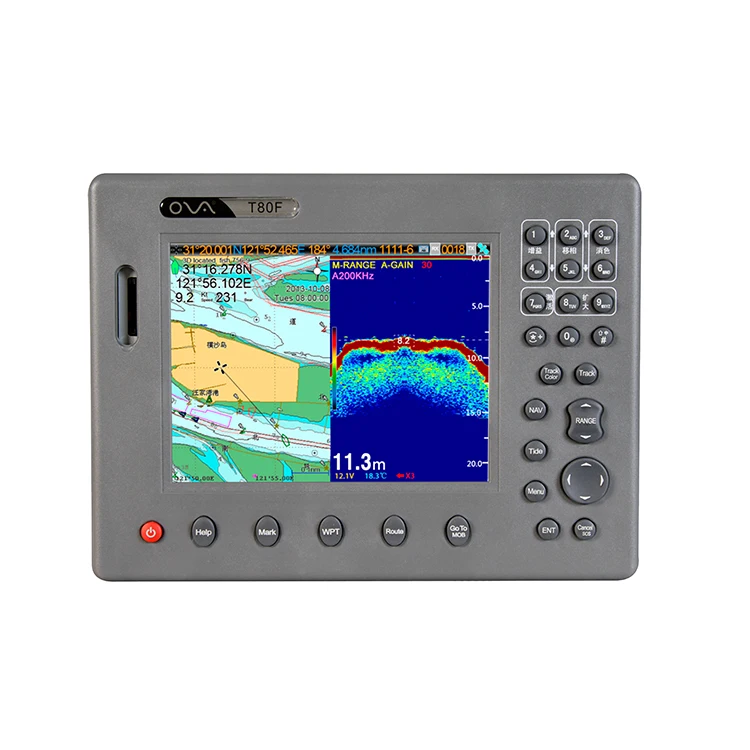 

8 Chart Plotter Sonar GPS Compass Multifunction Boat Navigation