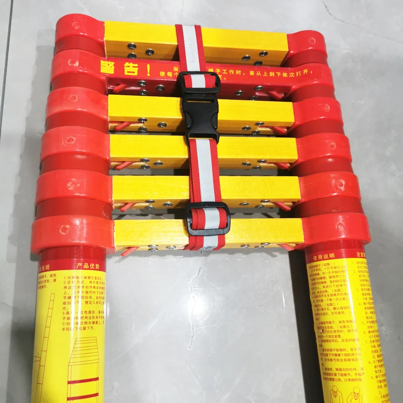 3.5m High Voltage Fiberglass FRP Insulated Extension Ladder Light Weight for Electric Station Rescue Work in Construction