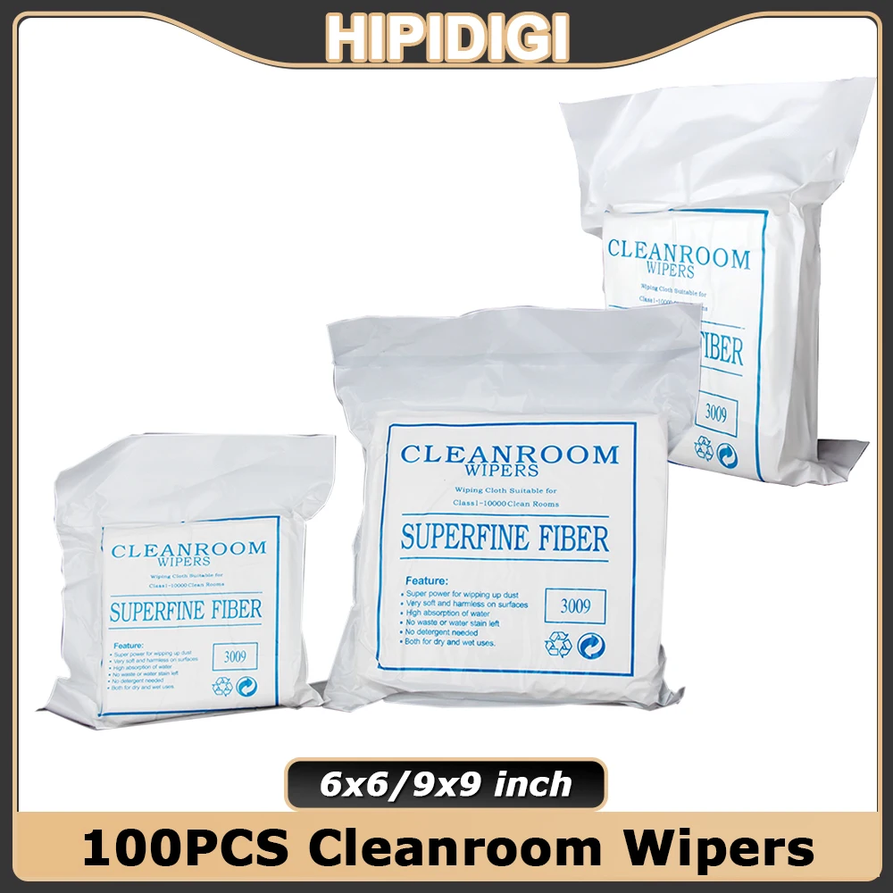 3009 Industry Cleanroom Wipers Non Dust Clean Tool 6x6 9x9 Inch Anti-static Dust-Free for LCD PCB Precision Instrument Repair