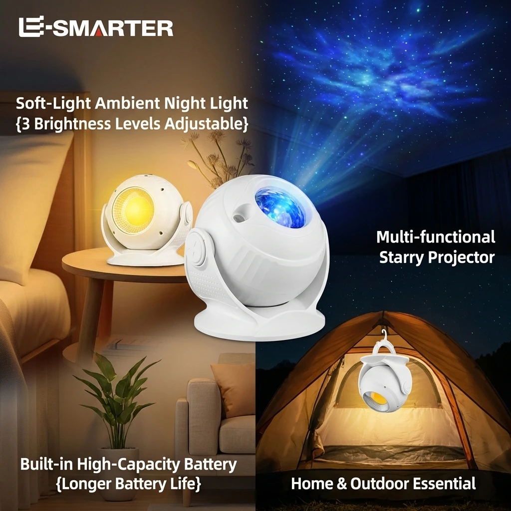 多機能屋外キャンプランプ充電式星空プロジェクター月光オーロラ雰囲気照明キャンプ場用