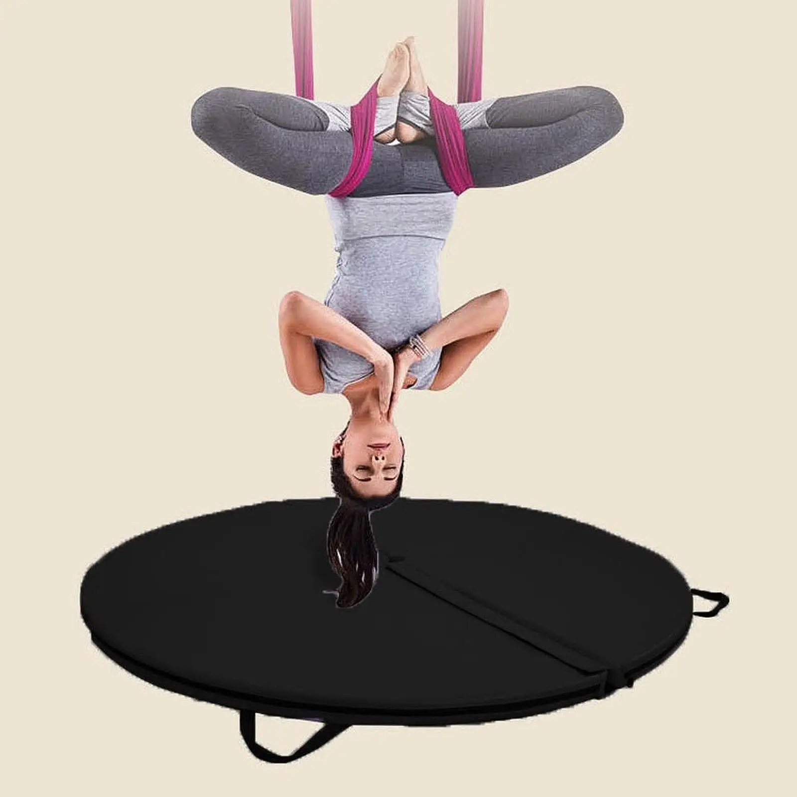 

Foldable Yoga Mat Sports Folding Pole Dance Mat for Indoor Workout Home Gym
