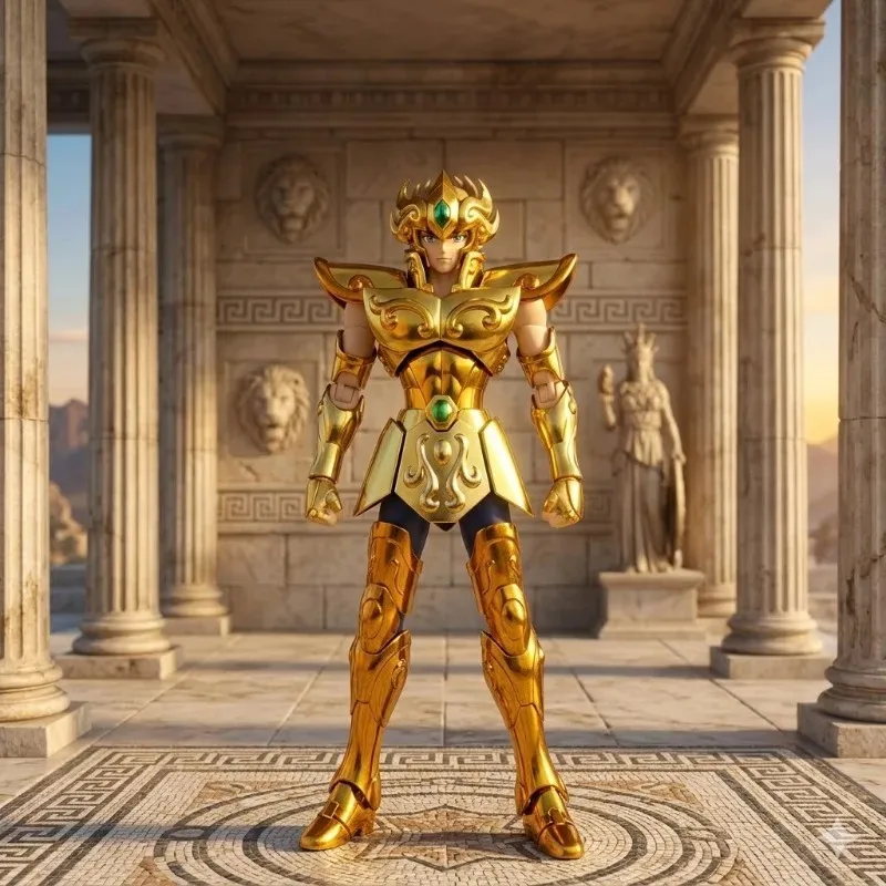 【Em Estoque】 Saint Seiya CS Model Myth Cloth EX Leo Aiolia Metal Armor Diecast Action Figure Collection