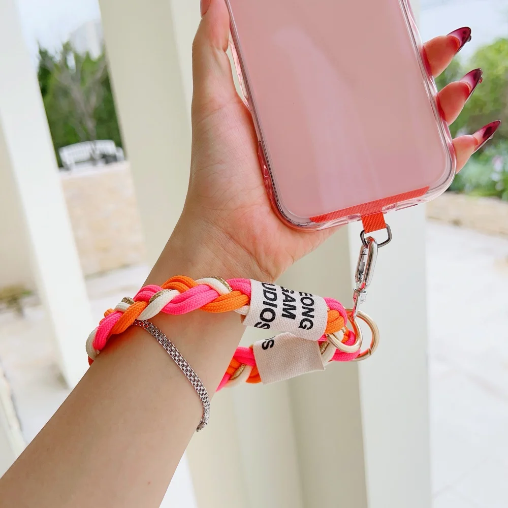

Weaving Bold and Twisted Phone Lanyards, Keychains, Sturdy Wrists, Anti Loss and Anti-theft Phone Cover Chains Lanyard for Keys
