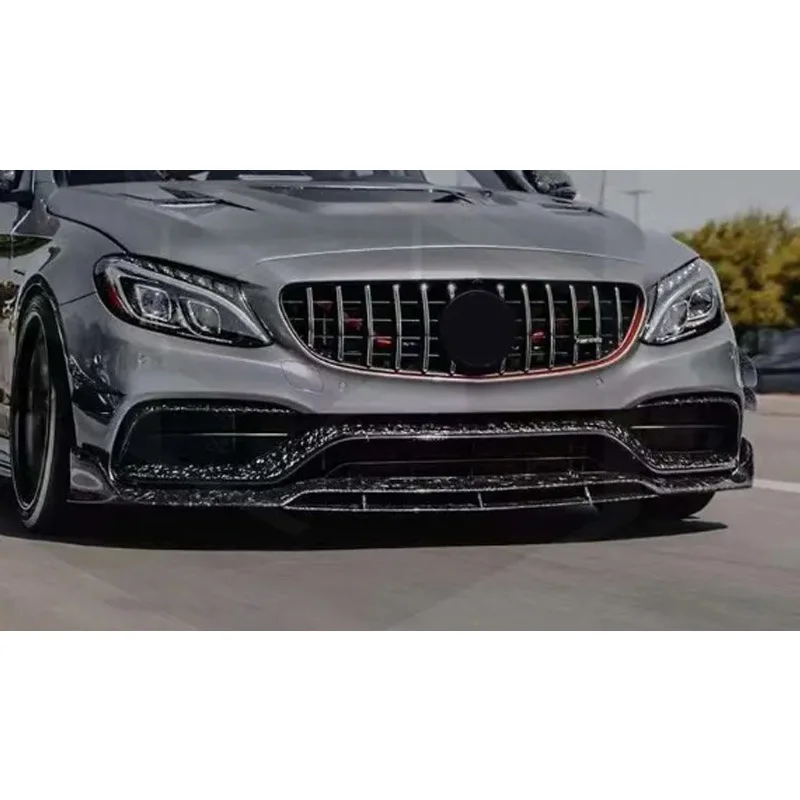 

Fengxuan For Mercedes-Benz W205 C63 2015-2021 Carbon Fiber Front Lip Front Spoiler Front Chin