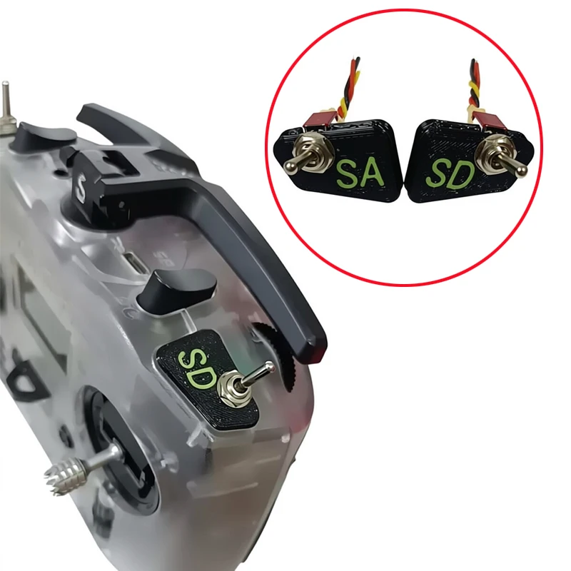 1Pair Toggle Switch Mod Kit For RadioMaster Pocket Drone Remote Control SA/SD On-Off Adapter Shoulder Lever Switch Upgrade Set