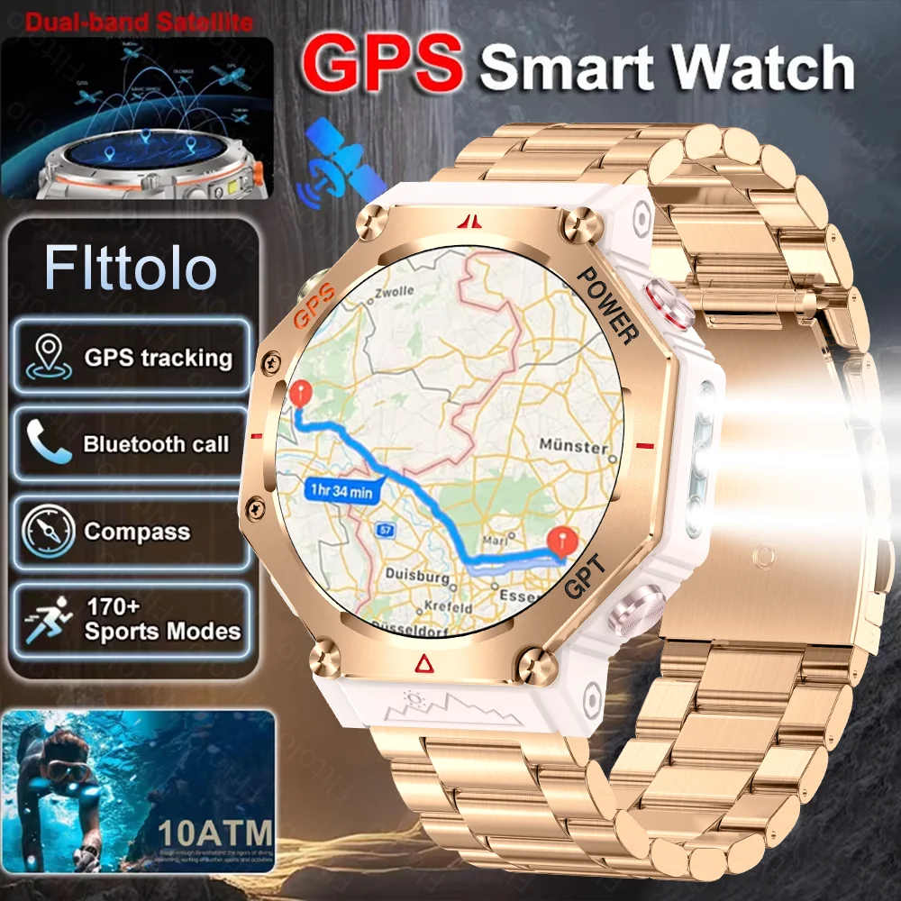 

2025 For HUAWEI Original Built-in Dual-band GPS Smart Watches Men BT Call10ATM Waterproof 530mAh Military Sport Smart Bracelets