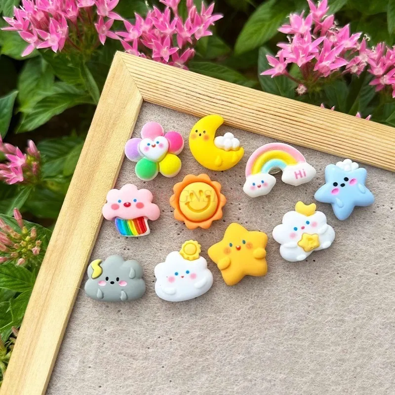 10pcs Creative Push Pin Cloud Rainbow Sun Softboard Felt Photo Wall Message Board