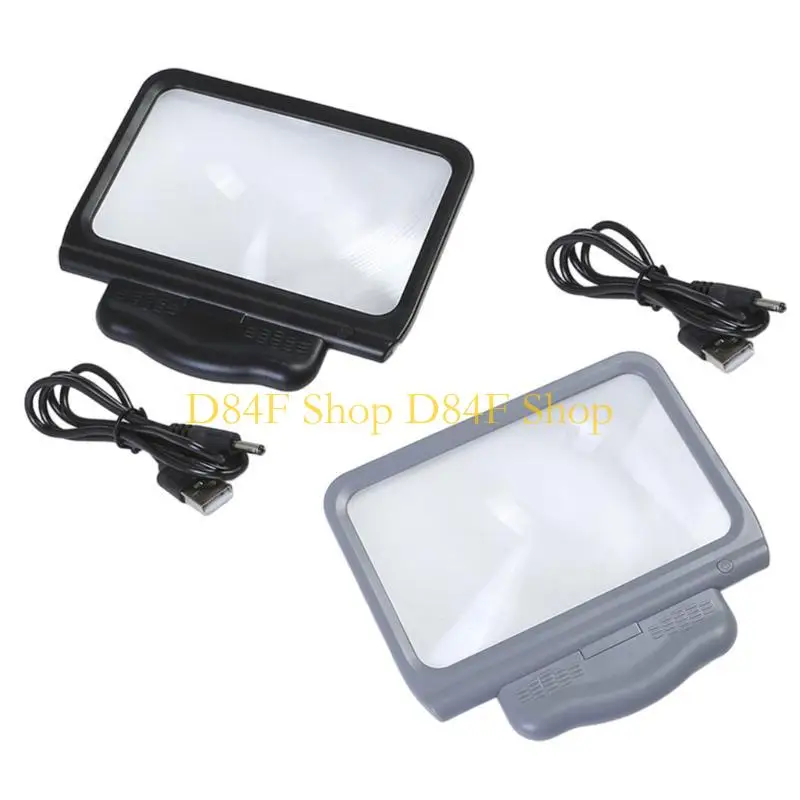 D84F Eye Loupe Magnifier with LED Light for Newspaper Reading Jewelry Coin Inspection