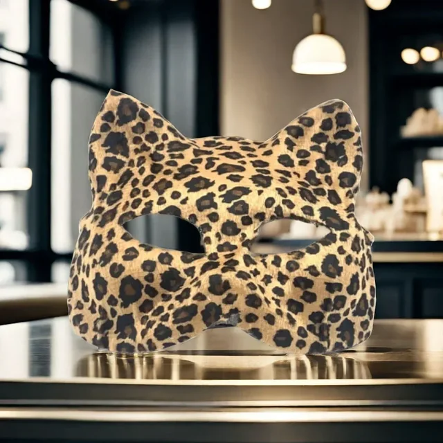 Cat Mask for Women Leopard Animal Face Mask Halloween Party Fancy Dress Carnival Props Masqurade Ball Party Cosplay Mask