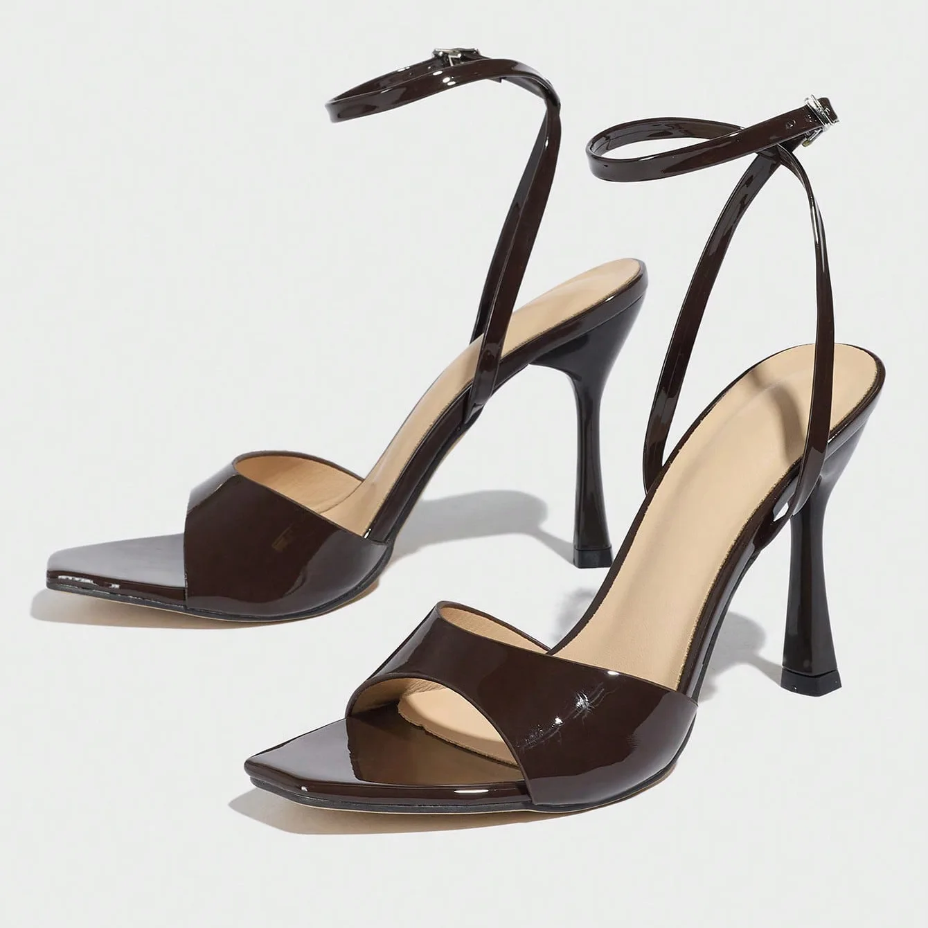 10cm/3.93inch Heel High Quality 8 COLORS Green Pink Burgundy Brown High Heel Sandals Plus Size 42 43 Women Banquet Shoes