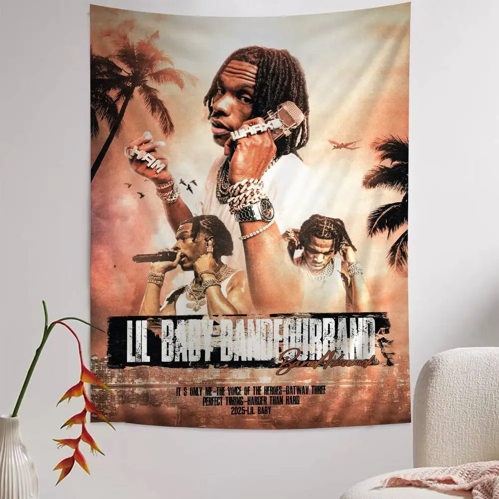 ليل بيبي مغني الراب أنيمي نسيج معلق التارو الهبي جدار السجاد النوم ديكور المنزل