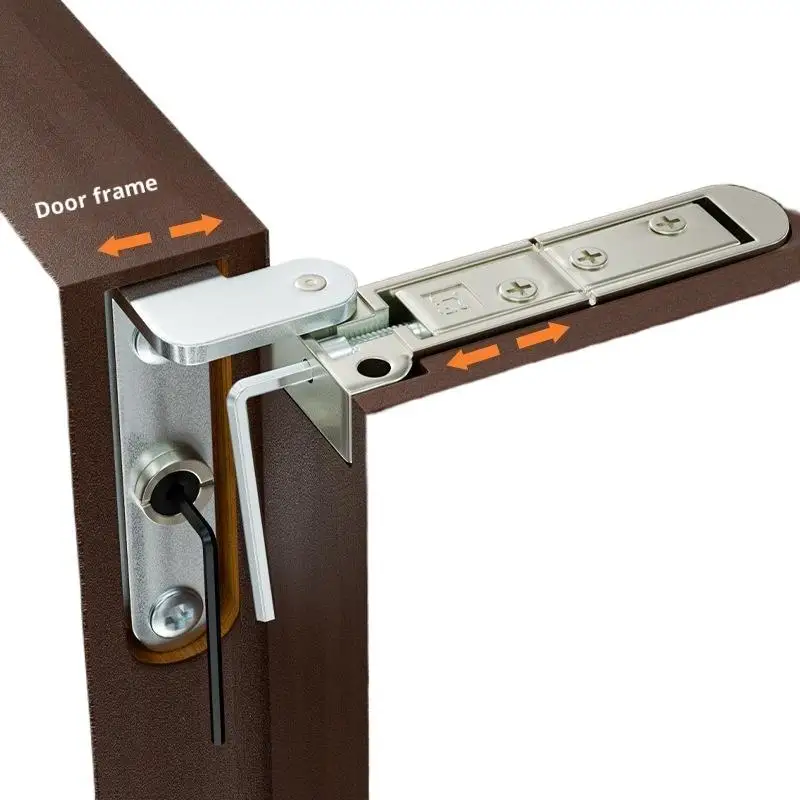 2 قطع مفصلات مخفية للأبواب ثلاثية الأبعاد قابل للتعديل قطب غير مرئية العالم المفصلي سبائك الزنك الباب المفصلي الأثاث الأجهزة