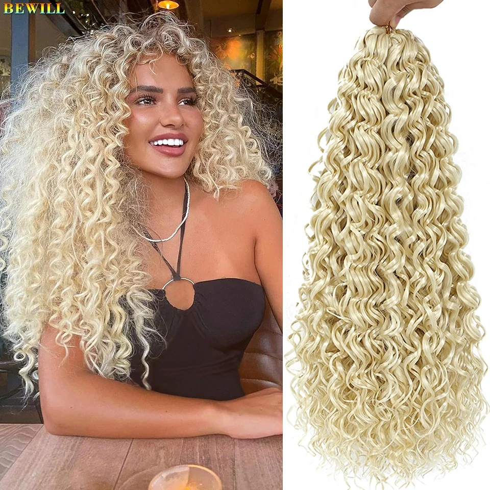 

14 "18" Светлые вьющиеся вязанные крючком волосы GoGo Curl Вязаные крючком волосы для чернокожих женщин Синтетические богемные волнистые волосы GoGo Curl Вязаные крючком косы