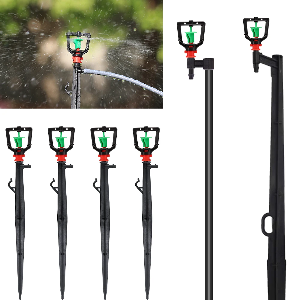 MUCIAKIE 360° Rotating Micro-nozzle Garden Stand Sprinkler Head - Ideal for Farm, Lawn and Greenhouse Auto Irrigation Equipment