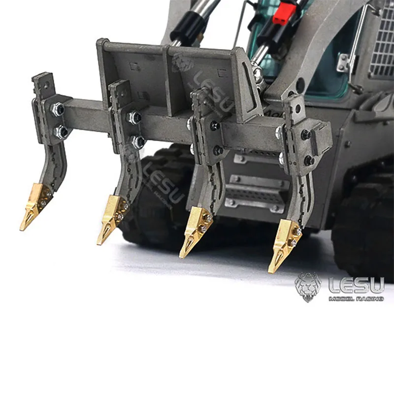 LESU RC Parts Metal Ripper Scarifier For 1/14 Scale RC Hydraulic Loader Aoue LT5H LT5 Skid-Steer Truck DIY Model Toys TH19772