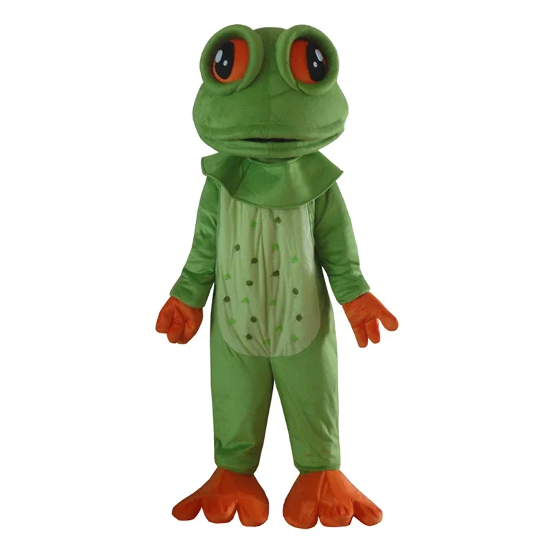 Big Eyes Frog Mascot Costume with Fancy Party Dress Halloween Costume for Halloween Party Event