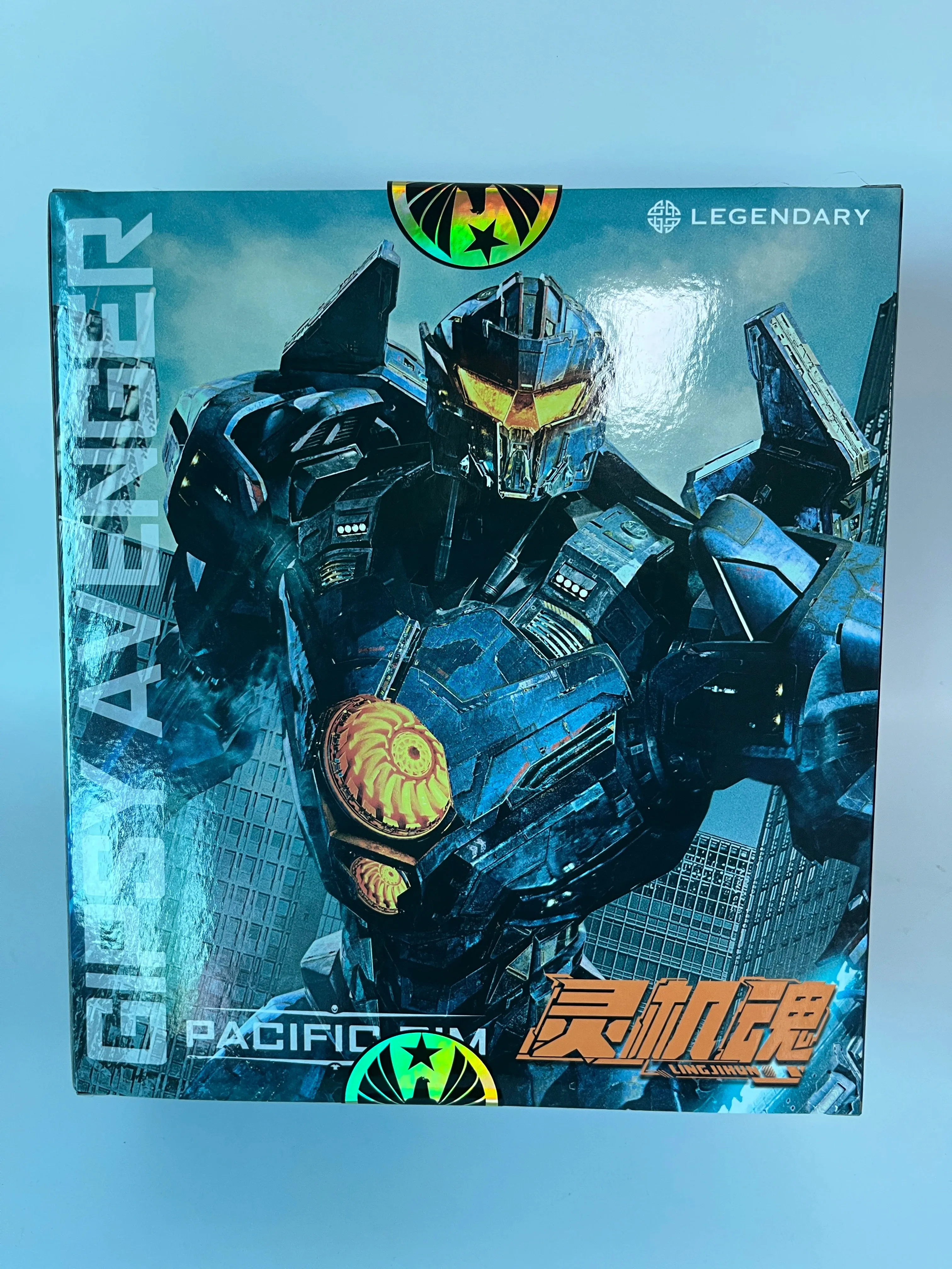En stock LING JIHUN Original Pacific Rim Gipsy Danger 8 pouces 20CM LED émettant de la lumière figurines jouet cadeau Collection