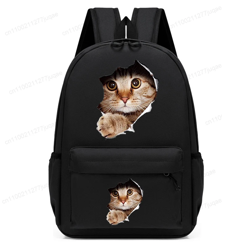 

Школьный рюкзак Mochila, детские школьные ранцы с забавным котом для девочек и мальчиков, детский рюкзак «Снова в школу» для детского сада, сумка для книг