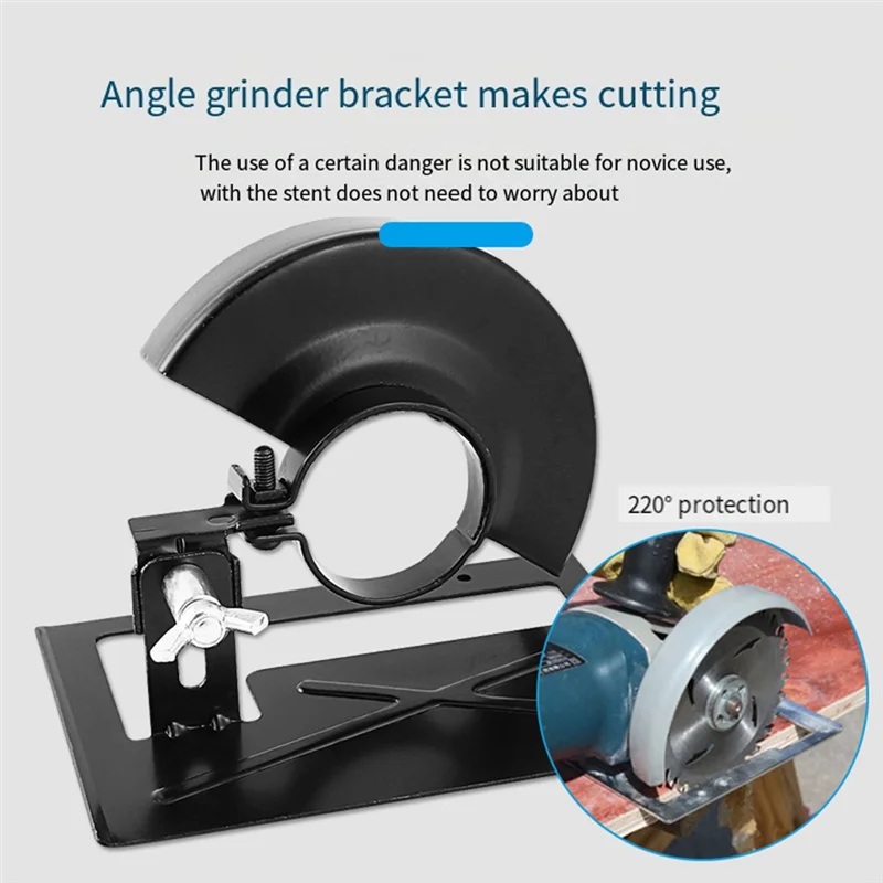 

4 Inch Angle Grinder Safety Protective Cover Safety Covers+ Angle Grinder Base Holder Bracket Set For 100 Angle Grinder-AT64