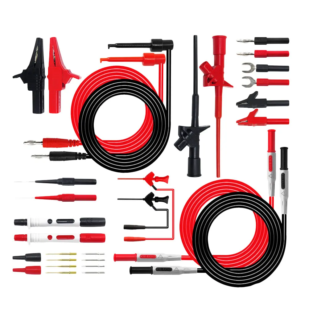

1 set Multimeter Test Lead Kit Electric Tool Accessories Alligator Clip Probe Plug Needle Durability Craftsmanship Reliability